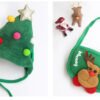 Dog Cat Pet Christmas Hat Saliva Towel Bib